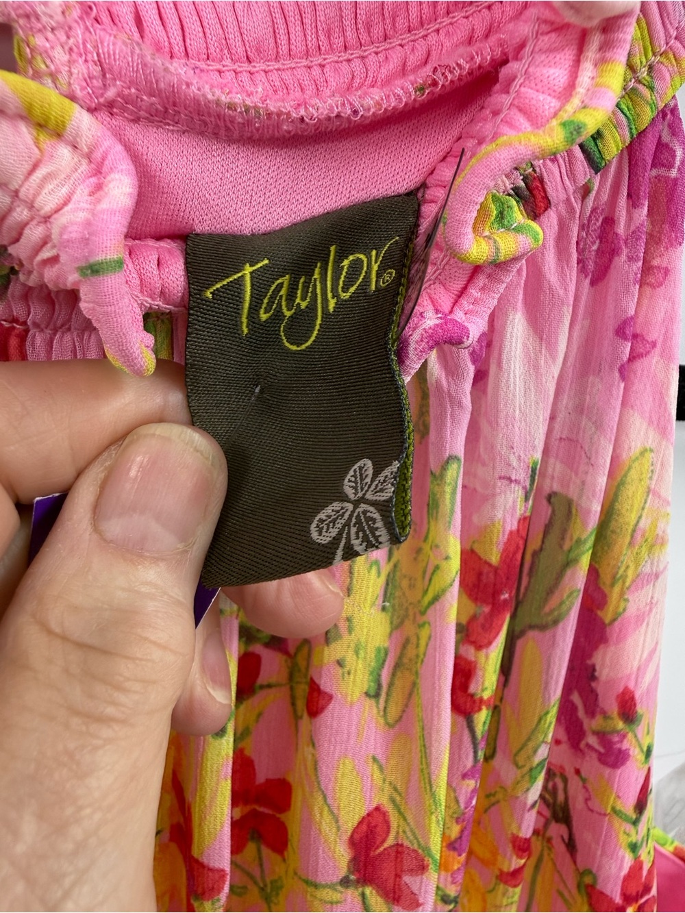 Taylor High Neck Floral Chiffon Maxi Dress XL - Picture 5 of 10